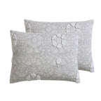 Textured Woven Jacquard Comforter Set with Cotton Face - Gray