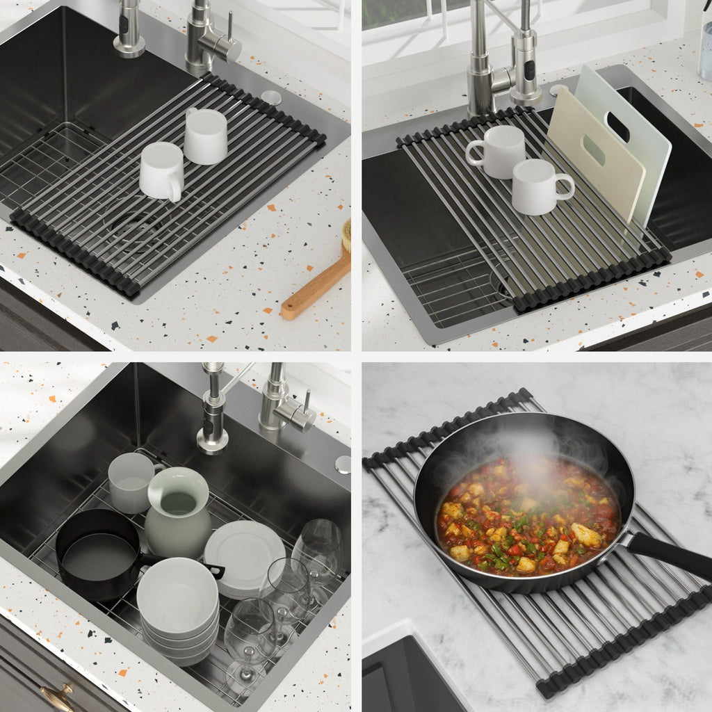 Topmount Kitchen Sink 16 Gauge Single Bowl with Nano Finish - Black