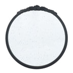 Round Hand Carved Rose Antique Wall Mirror with Intricate Detailing - Light Brown or Black