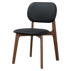 Kelsey Stylish Dining Chair Set of 2 with Solid Wood Construction - Black or Light Brown