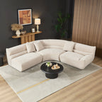 Modular Curved Sectional Sofa with Free-Form Configuration - Polyester