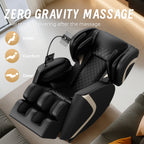 Massage Chair Recliner with Zero Gravity and Full Body Air Pressure - Black