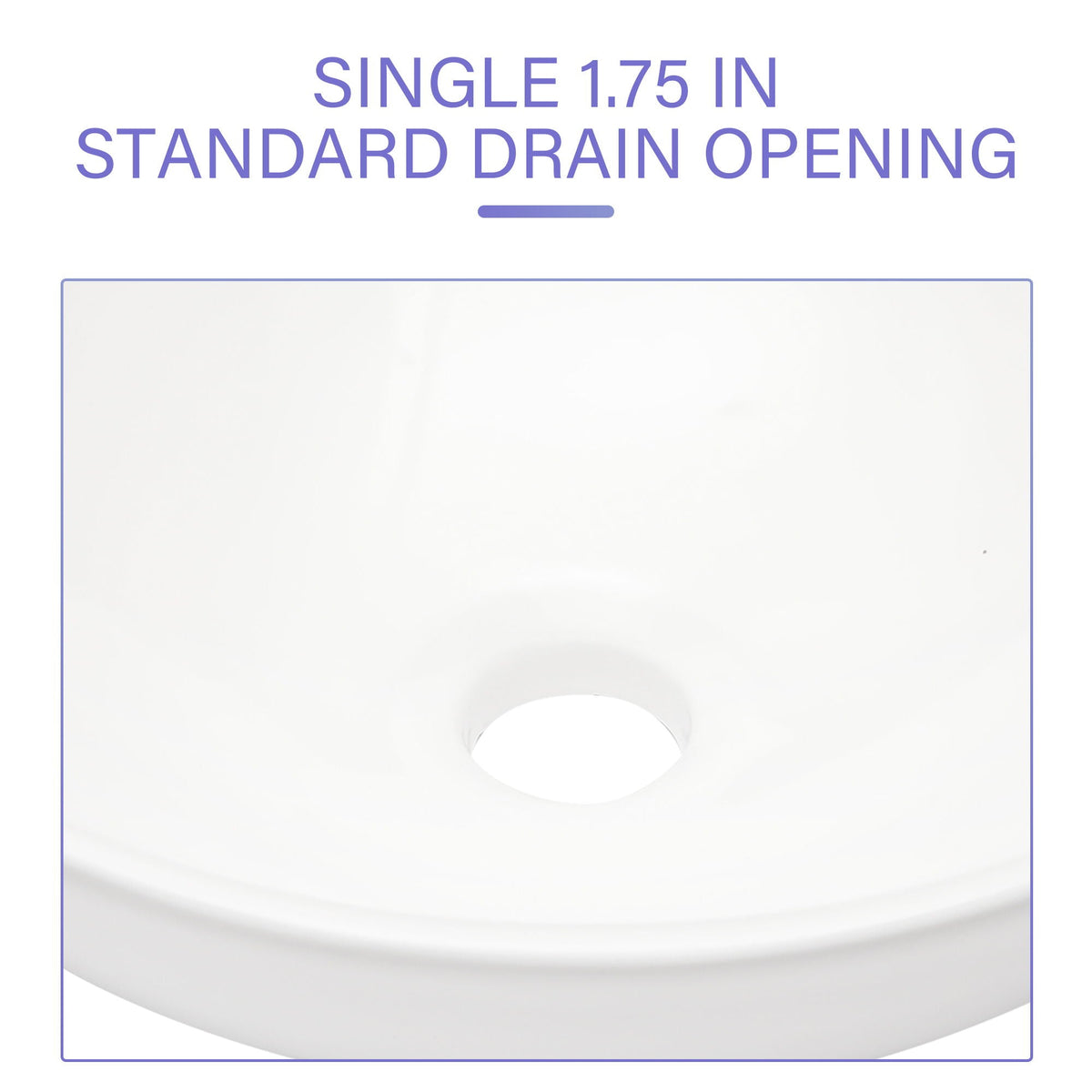 Modern Ceramic Circular Vessel Bathroom Sink with Stain Resistant Finish - White