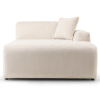 High-Quality Microfiber Sectional Sofa with Deep Seating - Beige or Dark Green
