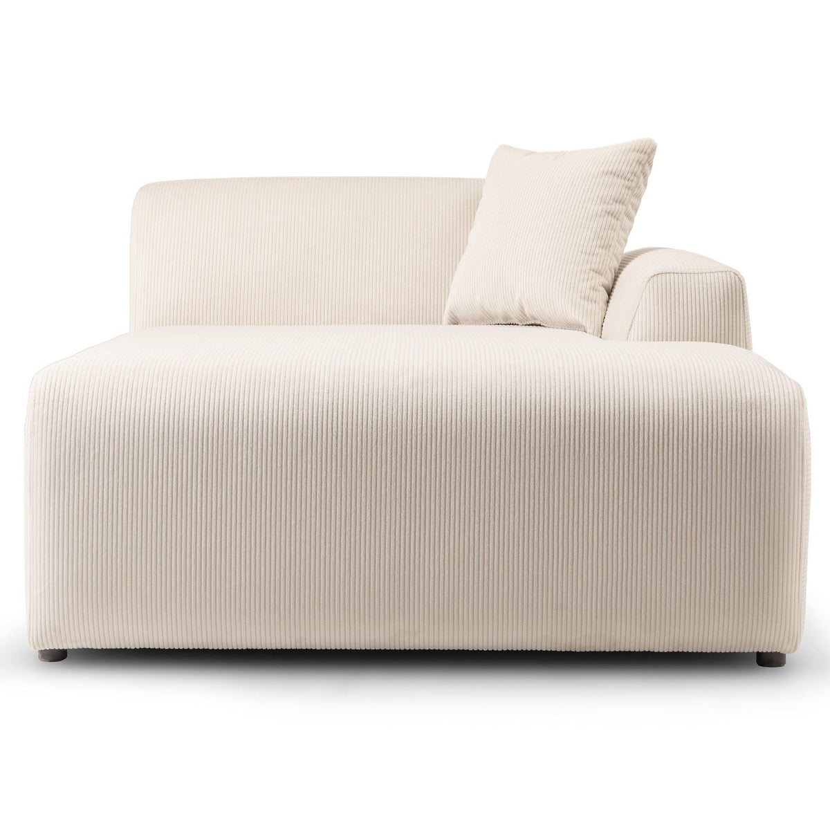 High-Quality Microfiber Sectional Sofa with Deep Seating - Beige or Dark Green