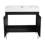 Freestanding Bathroom Vanity With Resin Sink And Storage Cabinet
