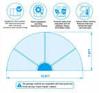 15 Ft Round Multifunctional All Weather Pool Dome Enclosure - Black/White