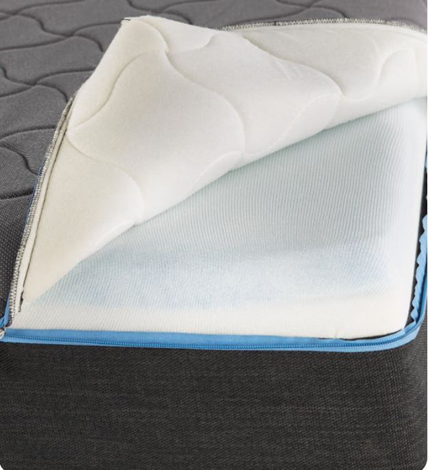 Adjustable Sleep To Stand Bed with Lift Assist and Memory Foam Mattress - Dark Gray