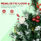 Artificial Christmas Tree Set with LED Lights - Festive Outdoor Decor