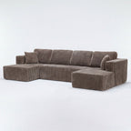 U-Shape Modular Sectional Sofa with Modular Design - Corduroy