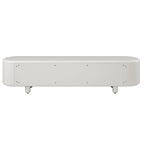 Gloss White TV Stand with Self-Closing Drawers - 94" Wide