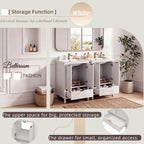 Modern Bathroom Vanity with Sink Combo – Compact Storage - Dark Brown or White