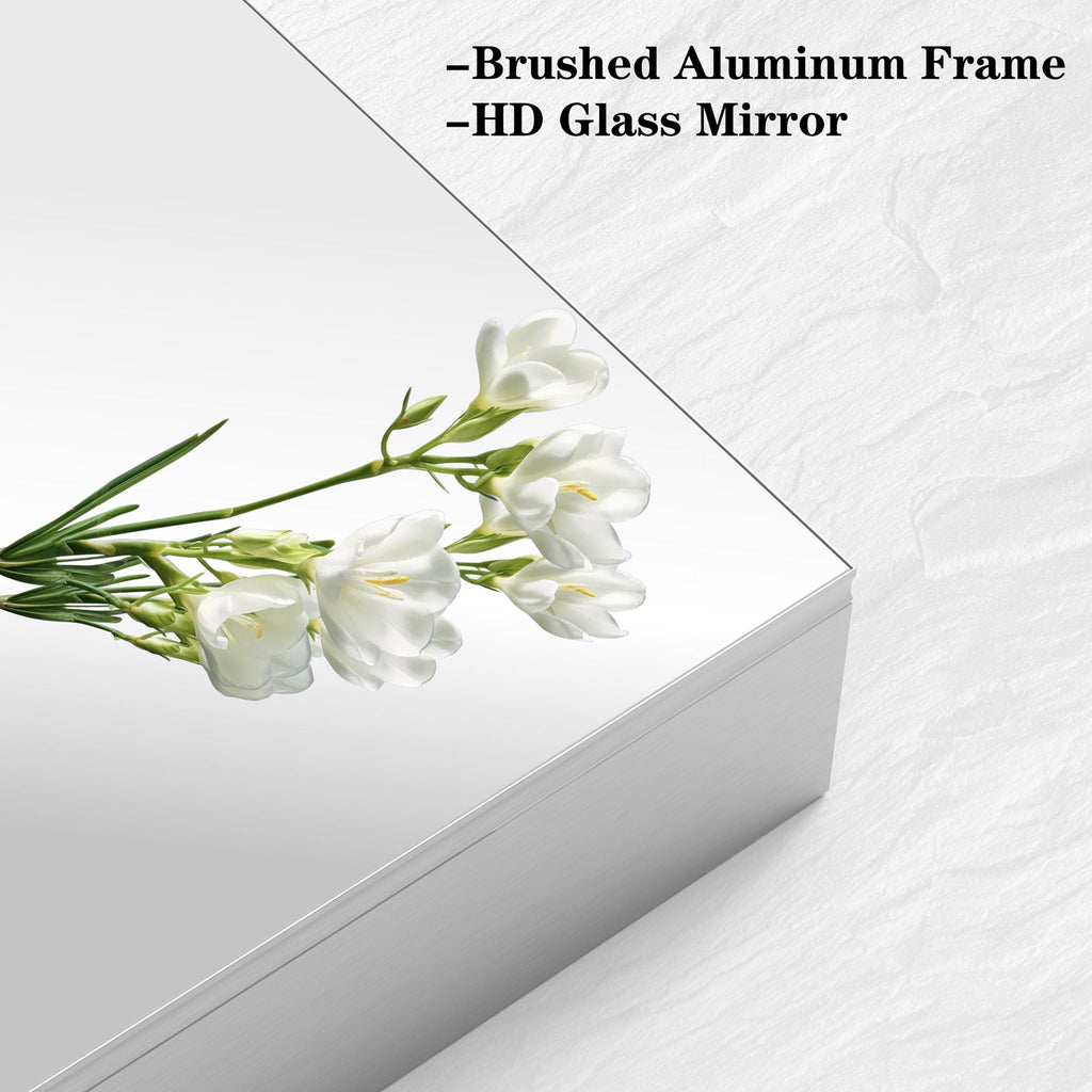 Silver Medicine Cabinet with Mirror and Adjustable Storage Shelves