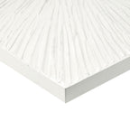Luminous Burst Dimensional Resin Wall Art with Abstract Design - White Gloss