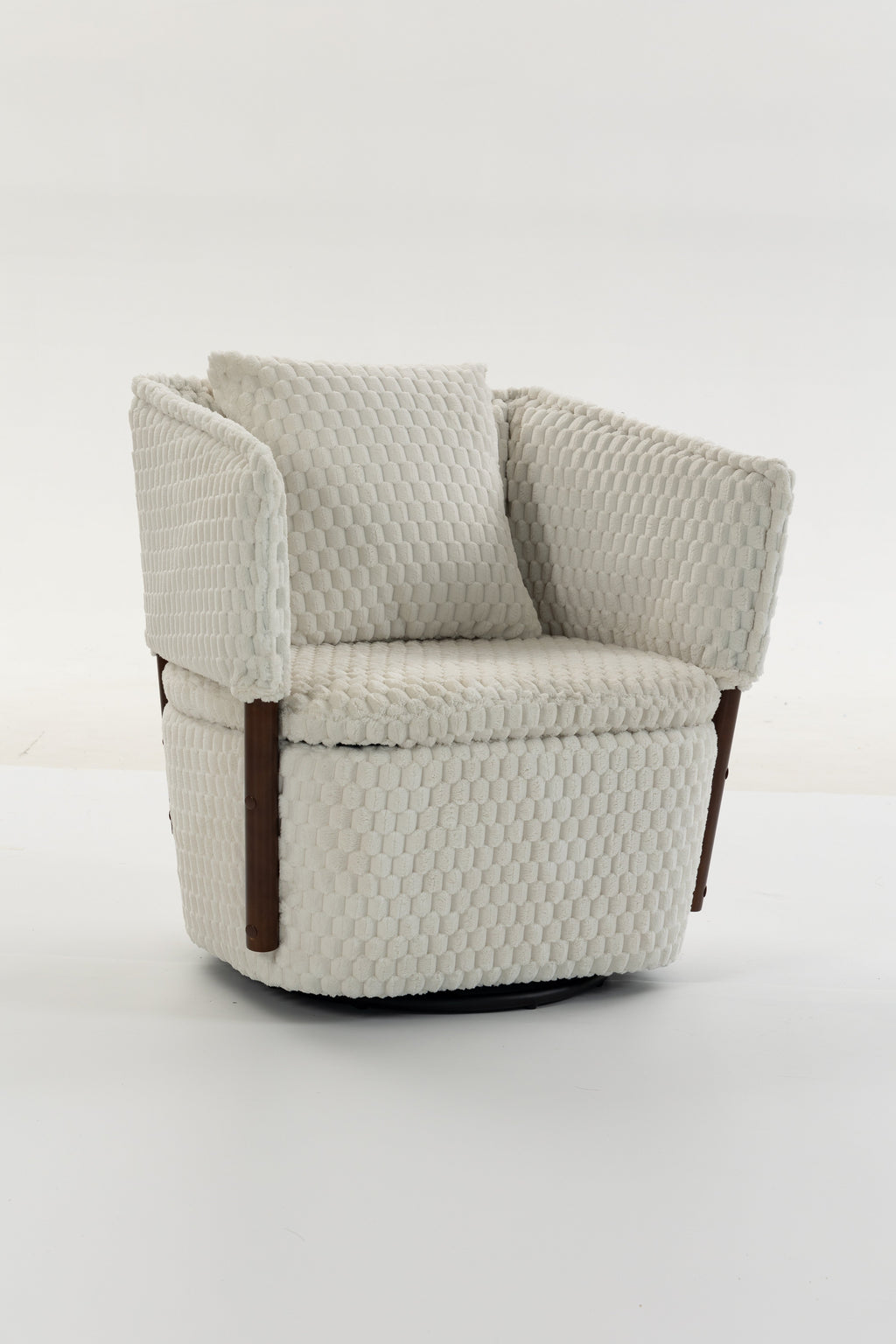 Mid Century Modern Accent Chair with Swivel Function - Corduroy