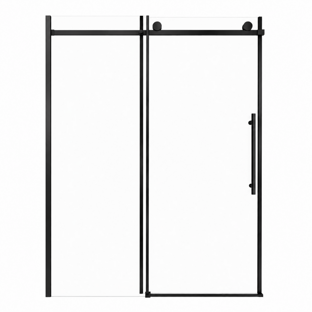60" x 73" Frameless Sliding Shower Doors with Soft Close - Glass