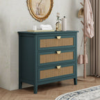 3 Drawer Cabinet, Natural Rattan