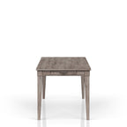 Rustic Dining Table with 2 Storage Drawers and Leaf - Gray