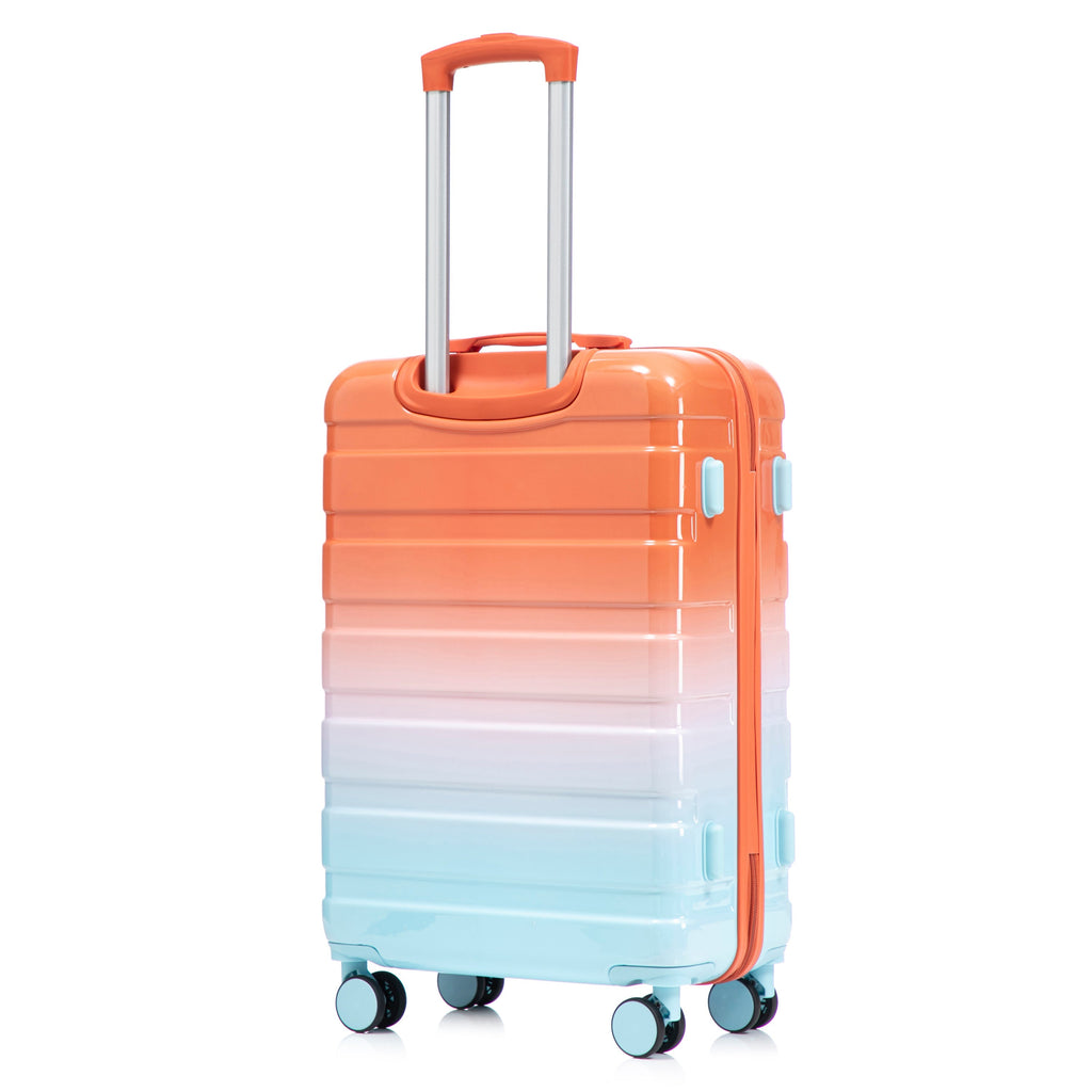 3-Piece Spinner Wheel Luggage Set with Silent Wheels - Blue Red