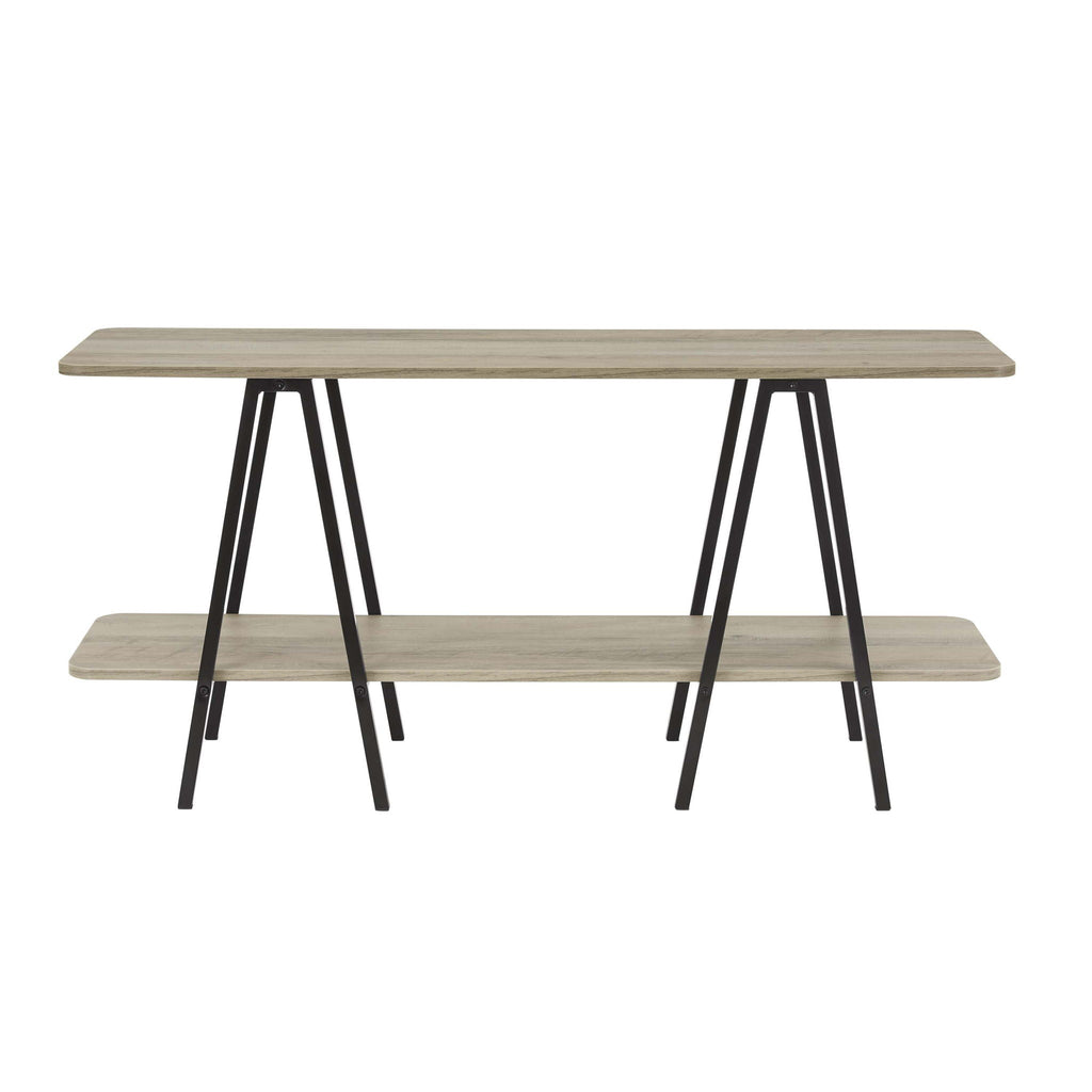 Modern Console Table with Carbon Steel Legs - Gray, White, Black