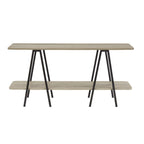 Modern Console Table with Carbon Steel Legs - Gray, White, Black