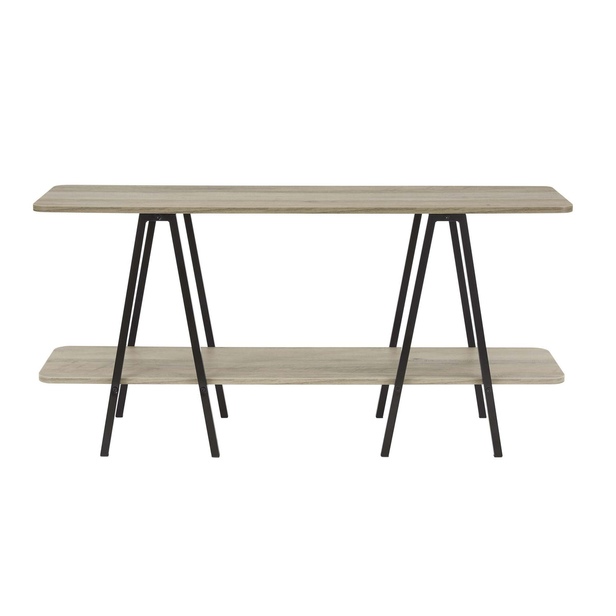 Modern Console Table with Carbon Steel Legs - Gray, White, Black