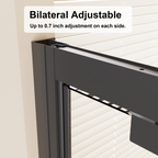 Framed Bi-fold Pivot Shower Door with Tempered Glass - Clear