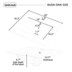 Bathroom Vanity with Sink and Adjustable Shelf - Multiple Colors