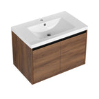 Bathroom Vanity Set with Resin Countertop Sink - Dark Brown