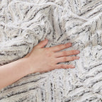 Full/Queen Ultra Plush Down Alternative Comforter Set with Chevron Pattern - Ivory
