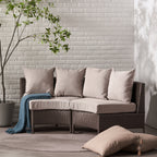Pt Limon Modern Outdoor Single Sofa with Iron Frame – Pearl Silver or Light Brown