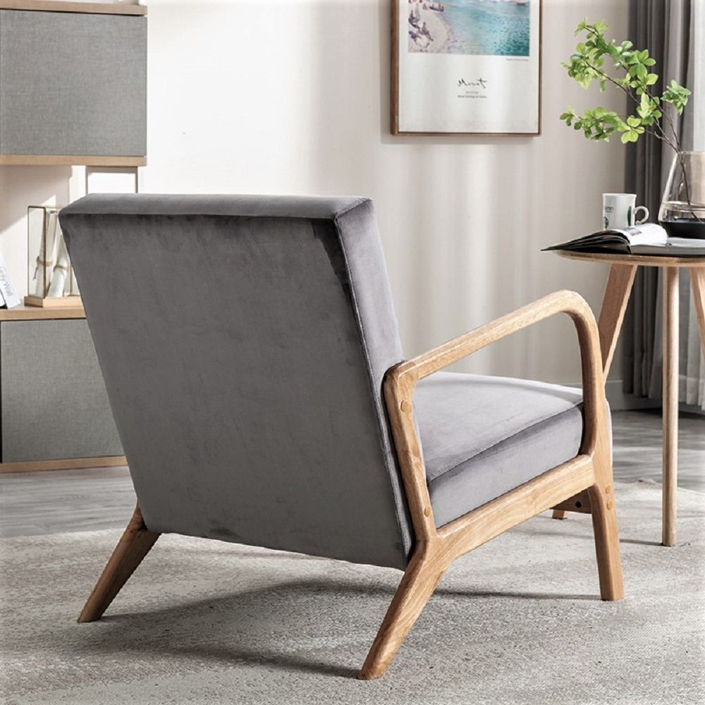 Mid-Century Modern Accent Chair with Cushioning - Multiple Colors