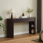 Retro Console Table with Storage and 3 Drawers - Espresso or Natural