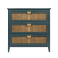 3 Drawer Cabinet, Natural Rattan