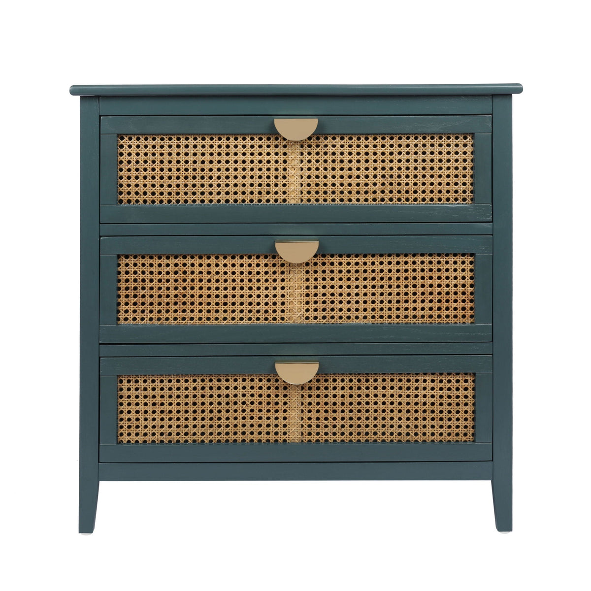 3 Drawer Cabinet, Natural Rattan