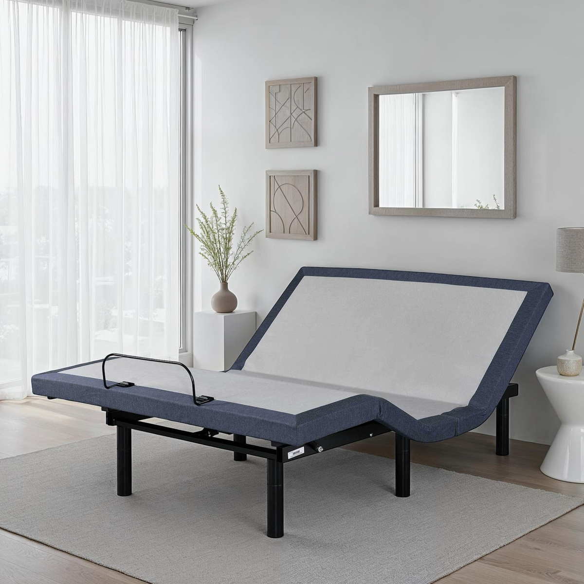Twin XL Adjustable Bed Base with Massage and Programmable Positions