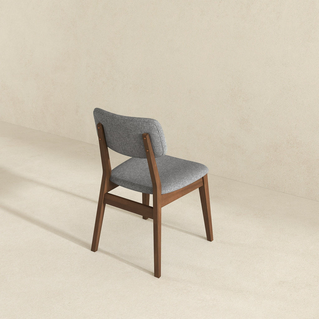 Solid Back Side Chair Set with Mid-Century Modern Design - Multiple Colors