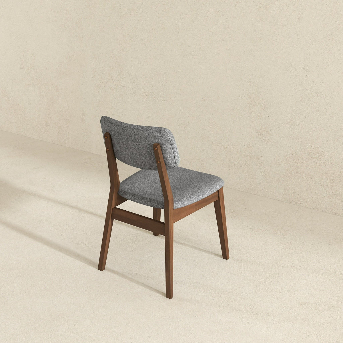 Solid Back Side Chair Set with Mid-Century Modern Design - Multiple Colors