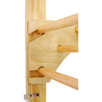 Natural Swedish Ladder Stall Bars Set for Physical Therapy & Gymnastics with High Weight Capacity