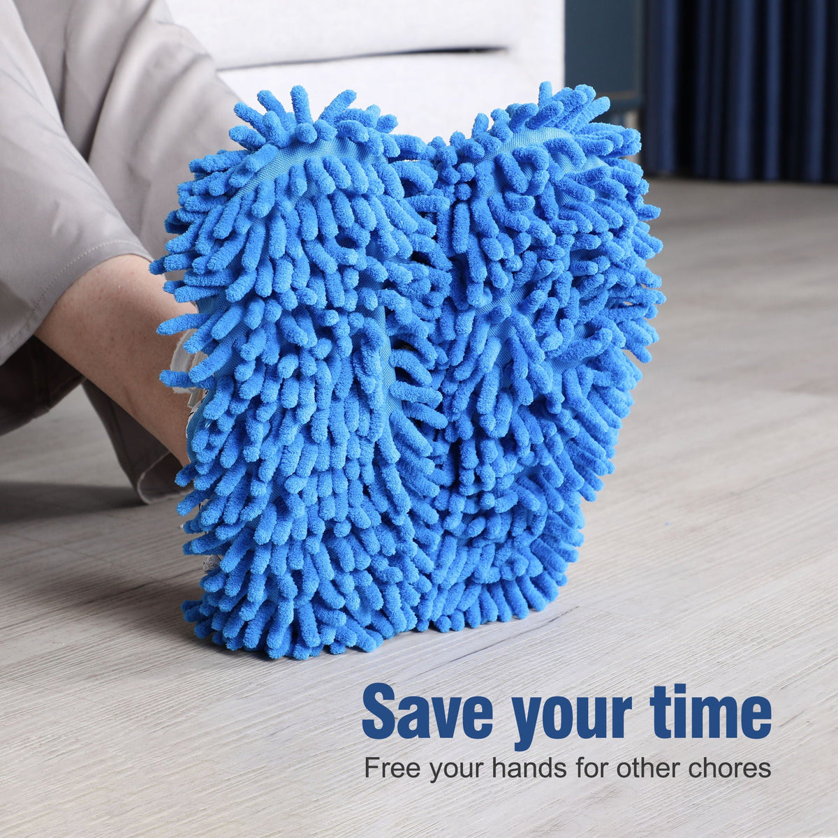 Microfiber Mop Slippers for Floor Cleaning, Machine Washable, 3 Pieces