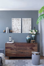 Shadow Box Wall Decor with Paper Florals – White
