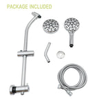 Dual Shower Head System with Rain Shower and Adjustable Slide Bar - Multiple Colors