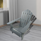 Walnut Adirondack Chair with Foldable Design - Outdoor or Indoor
