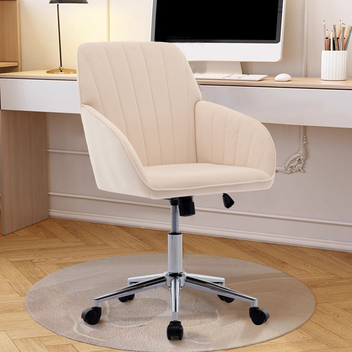 Adjustable Ergonomic Office Chair with Swivel Backrest Seat - Multiple Colors