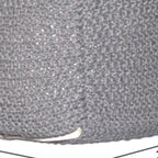 Cable Knitted Accent Pouf with Semi Rounded Design - Beige, Dark Brown, Dark Gray