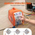 1 HP Refrigerant Recovery Machine with Dual Cylinder – Orange