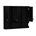 Wall Mounted Bathroom Medicine Cabinet With Mirror & Open Shelves