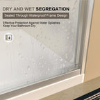 60 Inch Semi-Frameless Sliding Shower Door with 3/8" Tempered Glass - Brushed Nickel