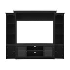 All-In-One TV Stand with Bookcase for TVs Up To 65" - Black or White