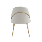 Upholstered Dining Chair with High-Density Foam - Beige, Gray, or White